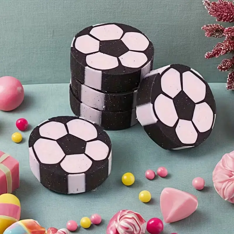 10pcs Football Shape Erasers, Writing Tools, Office Daily Use Supplies, Perfect Gift, Fun and Practical Stationery Accessories, Creativity