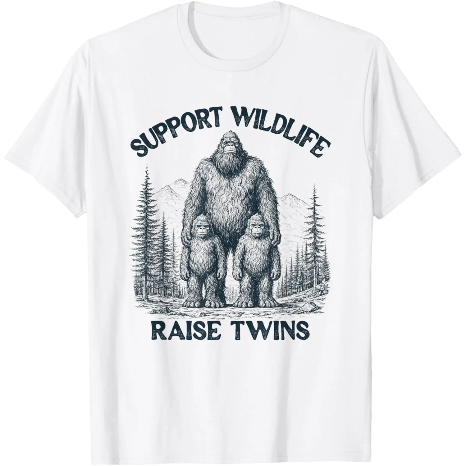 Twin Parent Mom Dad of Twins Support Wildlife Raise Twins T-Shirt
