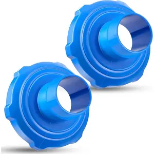 2 Pcs Pool Vacuum Hose Adapter for Above Ground Pool, Skimmer Vacuum Hose Connector Replacement - Fits 1 1/2" Connection, 3 1/4" Screw, Pool System Maintenance (Blue)