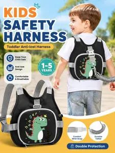 Outdoor Safety Backpack, Adjustable Safety Backpack, Cute Anti-Lost Tether Rope, Ideal for Kids' Adventures