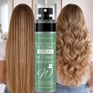 Volumizing styling spray, quick setting, long-lasting hold, gentle and non-irritating ingredients, sweat and oil control, moisturizing, tames frizz and prevents static, reduces dryness, suitable for all hair types, unisex