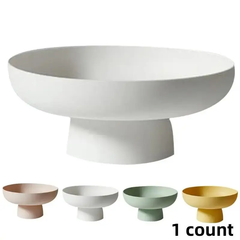 Random Color Round Fruit Bowl, 1 Count Modern Style Fruit Basket, Snack Basket, Decorative Basket for Restaurant Counter Table Centerpiece