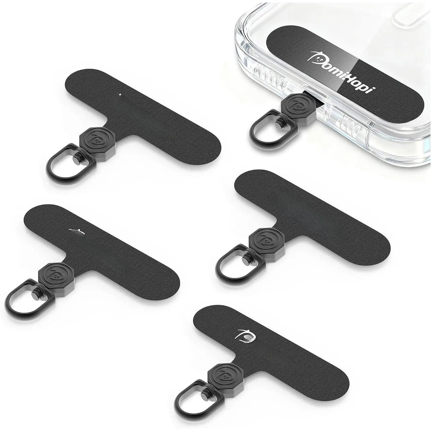 Phone Tether Tab, 4-Pack 360? Rotatable Secure Anti-Drop Lanyard & Wrist Strap Compatible Patch for Cell Phone Case