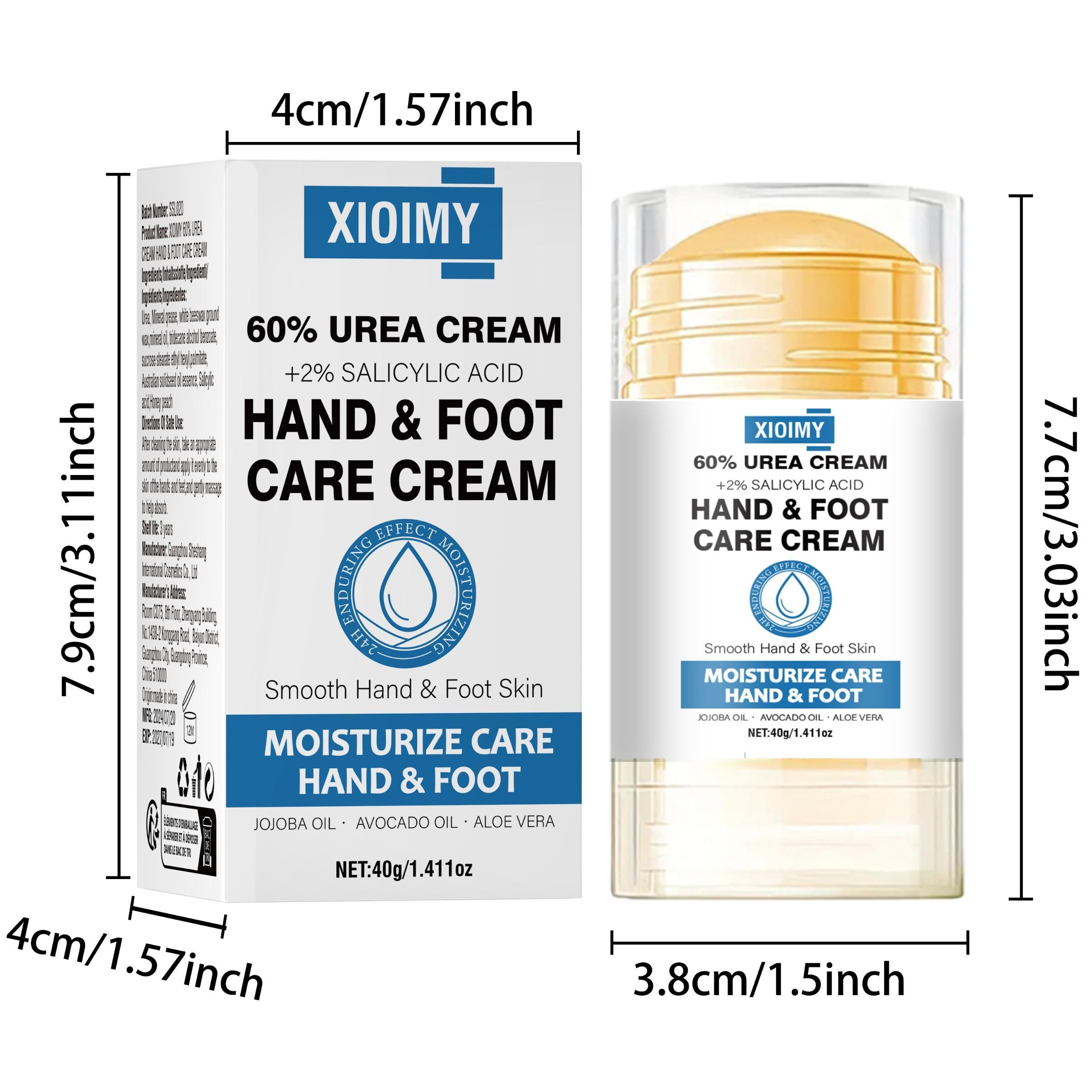 60% Urea & 2% Salicylic Acid Foot Care Cream, 1 Box Deep Moisturizing Foot Cream, Foot Skin Care Product for Dry and Cracked Feet