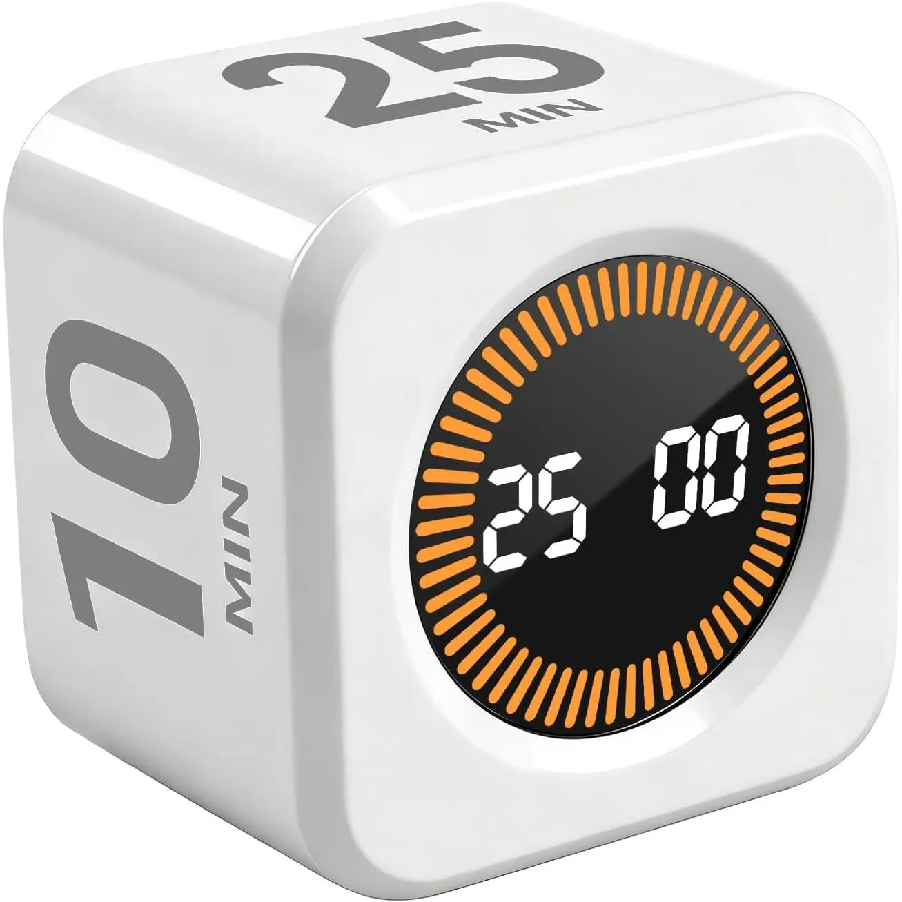Pomodoro Timer Cube for Productivity — 5/25/10/50 Minutes Preset, Digital Gravity Sensor Desk Visual Timer for , Silent Mode, Ideal for Office, Study, Kitchen &
