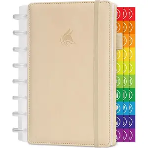 Disc-Bound Weekly Planner – Undated Monthly Notebook with Habit , Productivity Journal – Life, Work & Goal Organizer, 6.5 x 8.4" (Seashell)