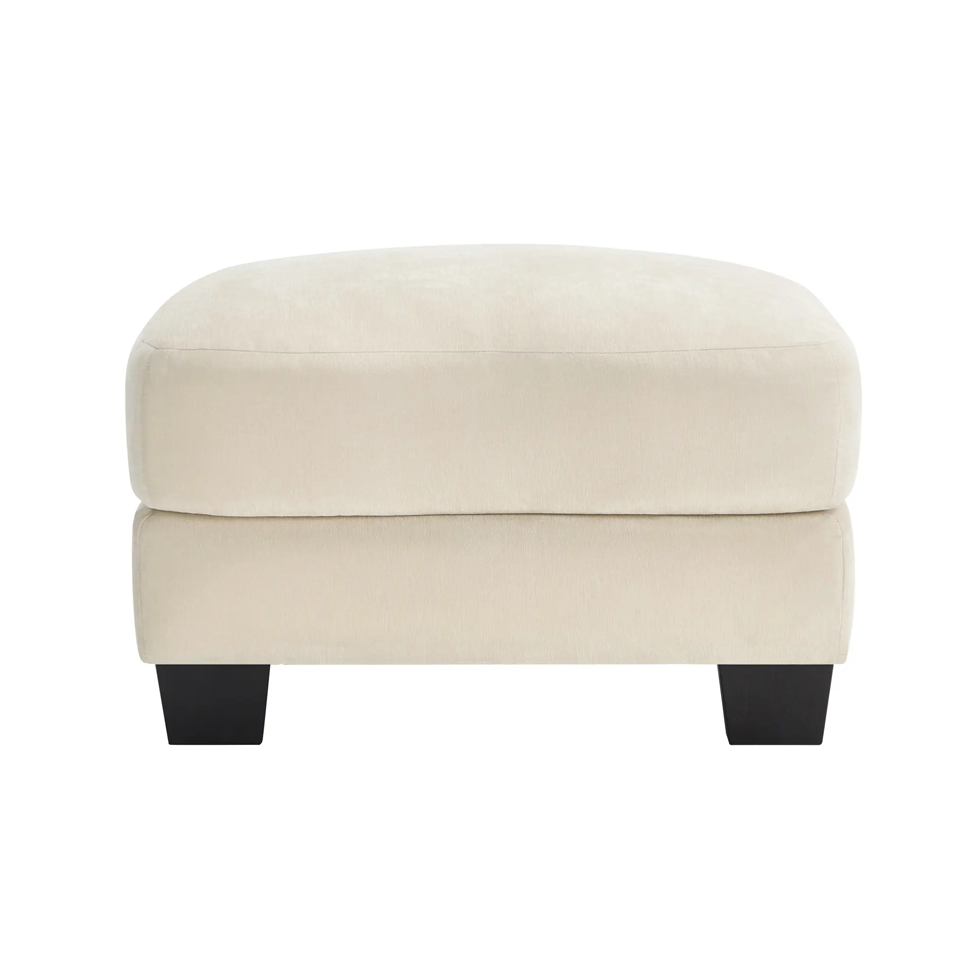 ARCH Beige Chenille Ottoman Footstool for Living Room - 24x30x19in Modern Upholstered Foot Rest with Lumbar Pillow, Soft Comfy Stool for Relaxing, Reading, or Extra Seating, Easy Assembly, Beige Color Options, Chenille Material, Product Dimensions: