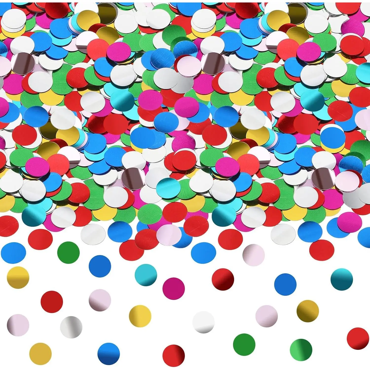 Multicolor Foil Confetti Glitter Round Confetti Party Decoration | Rainbow Circle Dots Table Scatter, Sequin Sprinkles, Birthday Wedding Bachelorette  Shower Festival Party Decorations