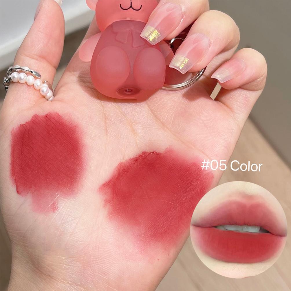 Cute Bear Design Matte Lipstick Set, 3 Counts/set Easy Coloring Lip Glaze Stick, Moisturizing Lip Gloss, Lip Makeup Accessories, Daily Makeup, Makeup Products, Lip Tint