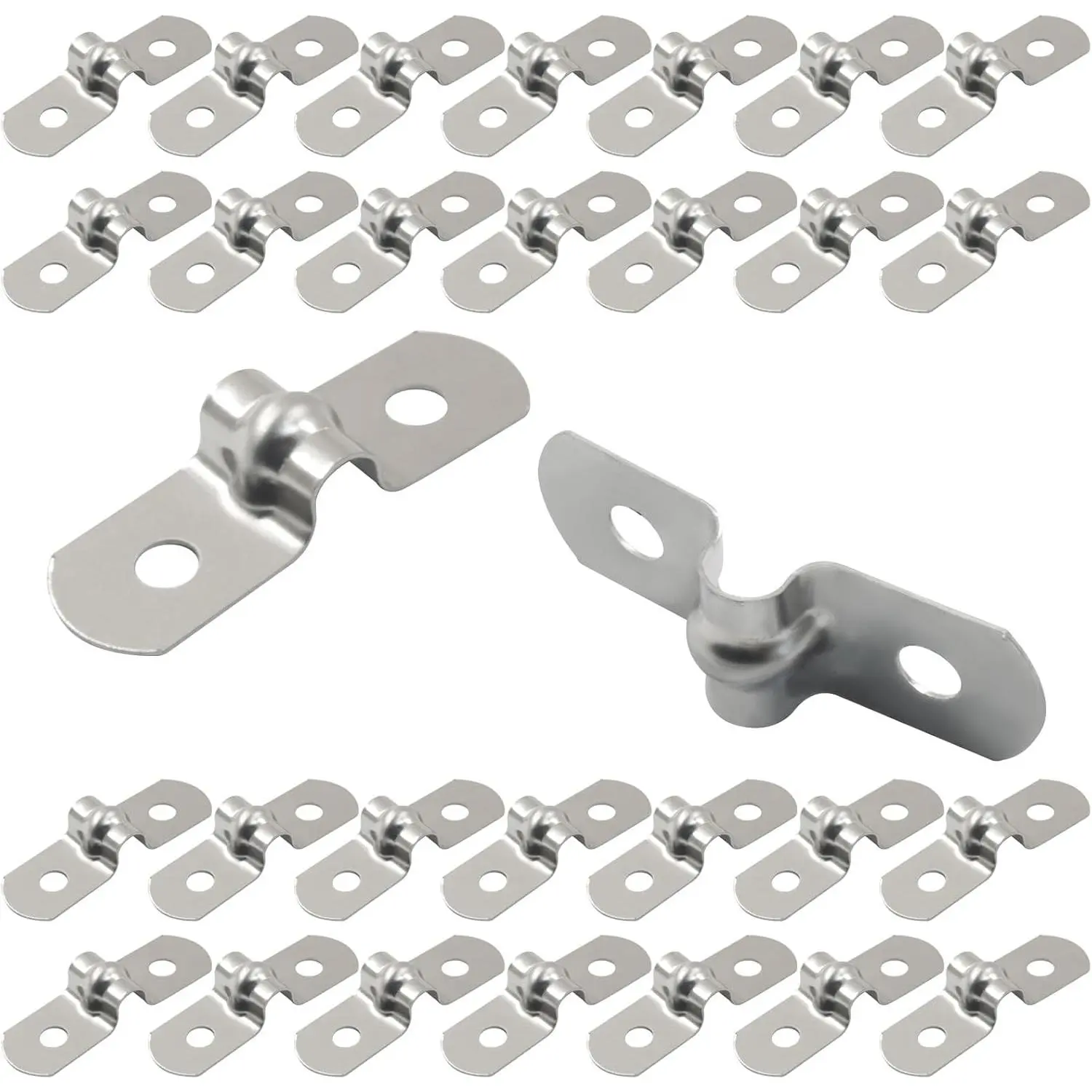 30 count M5 1/4 inch 304 Stainless Steel Rigid Pipe Strap | Heavy Duty U Bracket, Two Hole  Clamps, Secure Pipe, Tube & Wire Installation,  Resistant