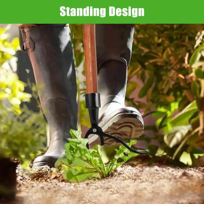 Standing Weeder, 4-Claw Steel Head Design Manual Weeder, Durable and Sturdy Garden Tool for Lawn, Garden, Yard, Farm, Home, Outdoor, Durable Gardening Tools (Without Wood Handle)