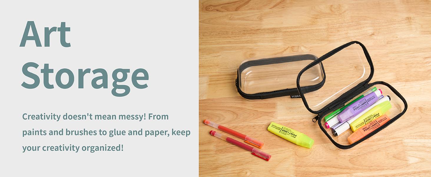 Clear Hard Shell Zipper Case 3 Pack, Hard Plastic Bag, Clear Travel Toiletry Pouch,Portable Cosmetic Bag with Zipper,Toy Storage Bins, Pencil Storage Organizer, Office Supplies Storage Case