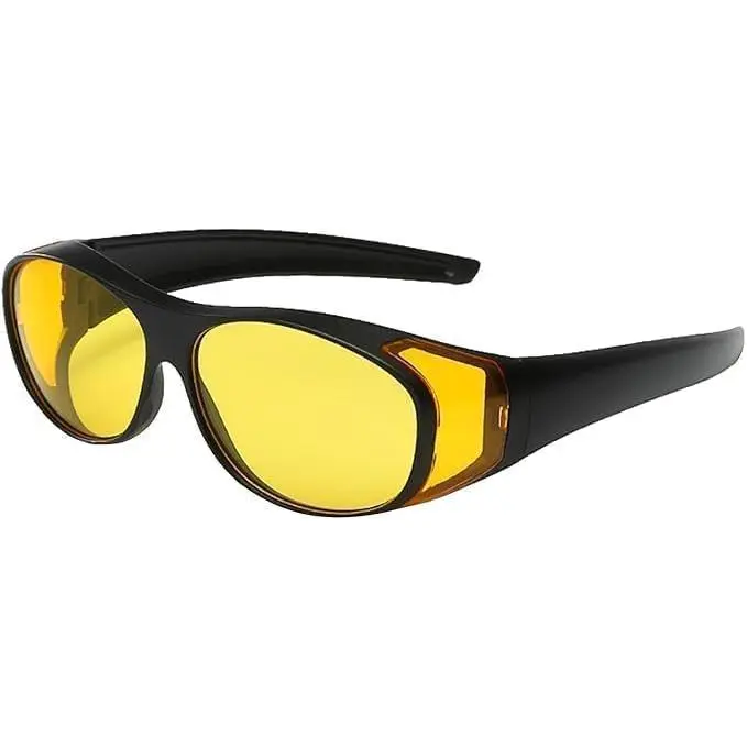 Night Driving Glasses for Men Women Anti Glare  Polarized Yellow Tinted Night Vision Glasses for Driving, Adjustable Thermal Imaging Eyewear Glasses, Night Vision IR Glasses for Outdoor Riding