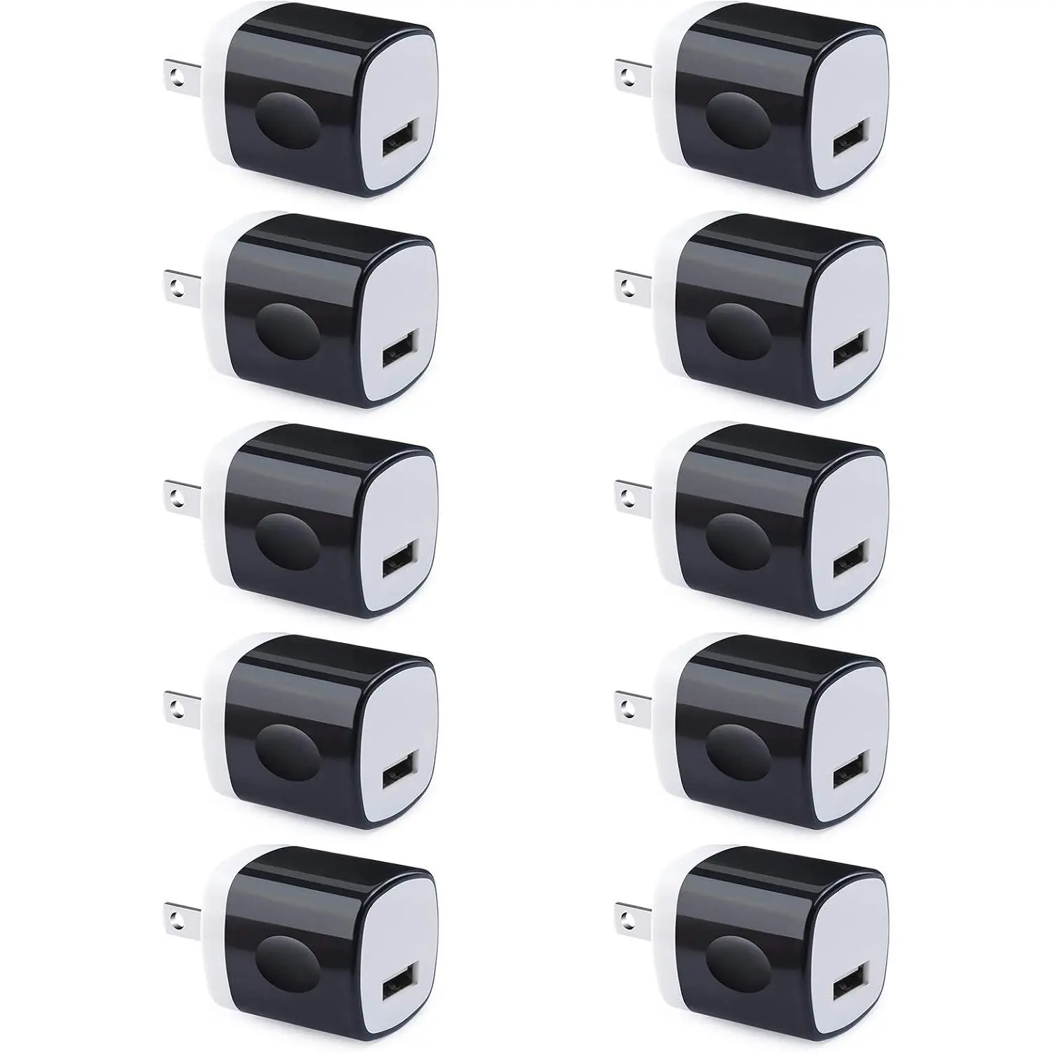 Wall Adapter 10 Pack, 1A 5V Single Port Charger Power USB Plug  Cube Block Box Compatible  14 13 12 SE 11, Galaxy S23 Ultra S22 S21 FE S10e S9 A13 A03s A71 A51 Note20  8A 7A