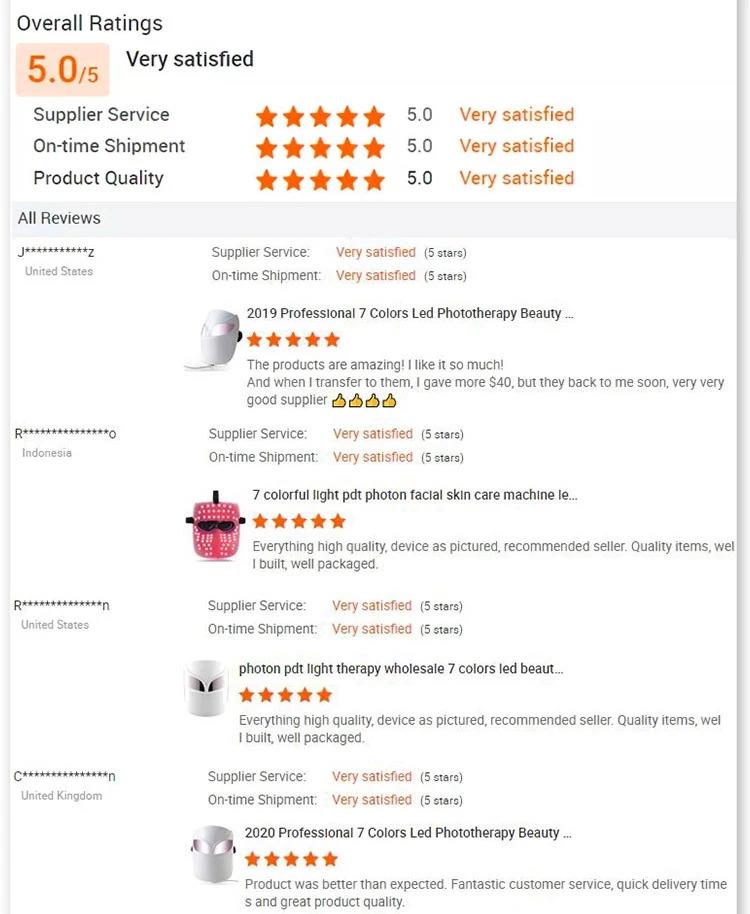 LED Face Masks PDT Photon Skin Beauty Therapy 4 Colors Light Facial Led Laser Neck Mask for Skin Care