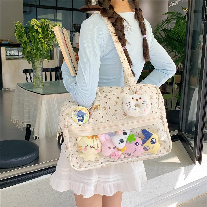 New Harajuku  Daily Commuting One-shoulder Crossbody Bag Comic Exhibition Hand Tote Bag Girl Cute Sweet Kawaii Ulzzang Ita Bag