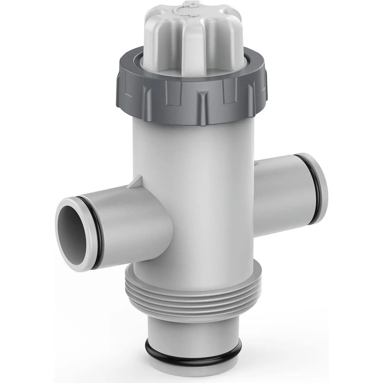 Pool Fittings Dual Split Hose Plunger Valve, Pool Parts Replacement Shut-Off Valve with Dual inlets for Above Ground Pool