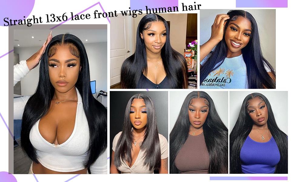 Bling Hair 180% Bone Straight 360 HD Full Lace Frontal Human Hair Wigs  For Woman Cheap Brazilian 13X6 13x4 Lace Front Human Hair Wig Smooth Pre Plucked 12-36 Inch Wholesale