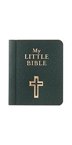 My Little Bible 2” Standard Edition - Selections of Key Verses From Every Book, Tiny Palm-size OT NT Scripture for Ministry Outreach, Classic 1769 KJV Text, 2" x 2.5”, Black