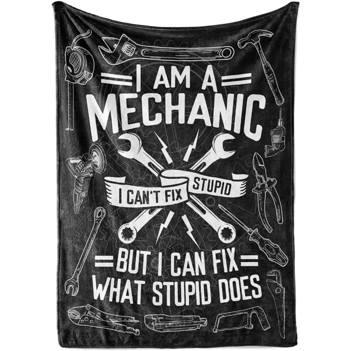 Mechanic Gifts for Men Flannel Throw Blanket, Funny Unique Birthday for Him 50"*65"Suitable for both children and adults It is an excellent gift for children, family and friends Suitable as a gift sizes 60*80,30*40 ,40*50 50*60