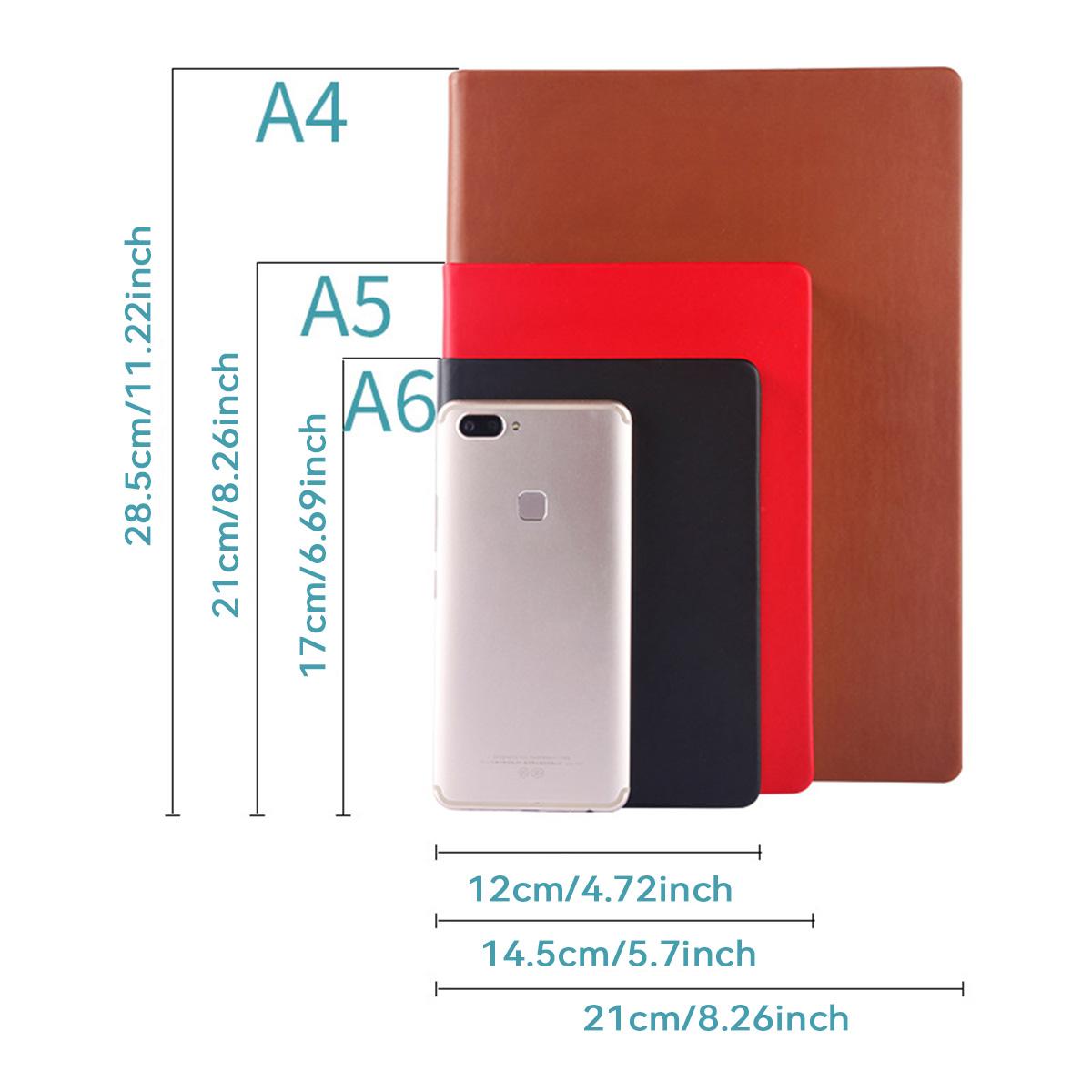 660 Pages Blank Paper Notebook, 1/2 Counts Solid Color Portable Art Sketch Book, Extra Thick Soft Leather Notebook for School Painting Home, Office Supplies