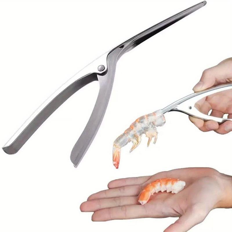 A New Stainless Steel Shrimp Peeling Tool, a Professional Device for Cleaning Shrimp And Removing Intestines, a High-End Seafood Shelling Cleaner, Creative Kitchen Tweezers, Suitable for Lobsters And Crabs, a Lobster Intestine Remover
