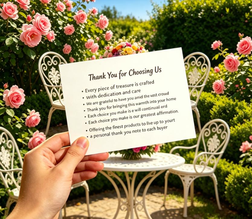 A thank-you letter to the buyer