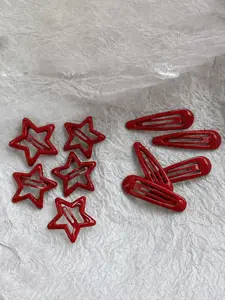 Women's Hair Clip Set, Fashion Hair Accessories, Oil Drop Design, Star & Waterdrop Patterns, Cute Y2K Style Fun Hair Clips Barrettes for Daily Use, School, Commuting & Home