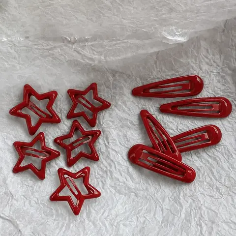 Women's Hair Clip Set, Fashion Hair Accessories, Decorative Hair Clips, Oil Drop Design, Star & Waterdrop Patterns, Cute Y2K Style Fun Hair Clips Barrettes for Daily Use, School, Commuting & Home, Super Cute Clips