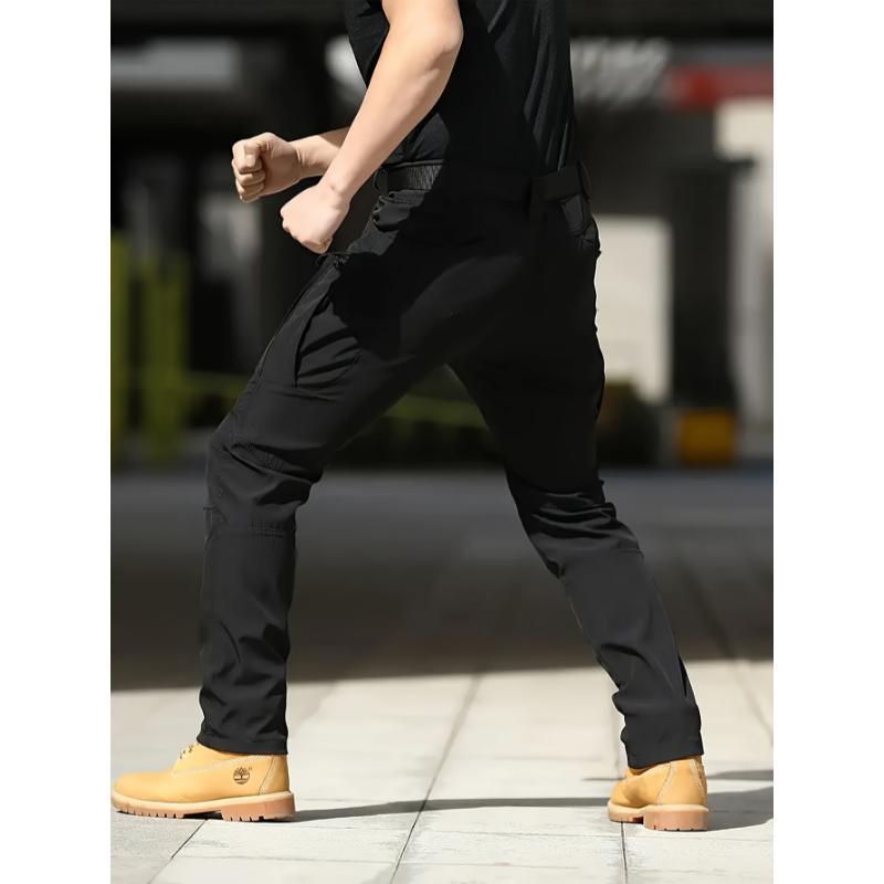 4pcsMen'sSlim-FitTacticalCargoPants-DurableRipstopWorkPantswithMulti-Pockets,All-SeasonWear-ResistantDesignforHiking,Camping,Outdoor&DailyUse(MachineWashable),HikingPants