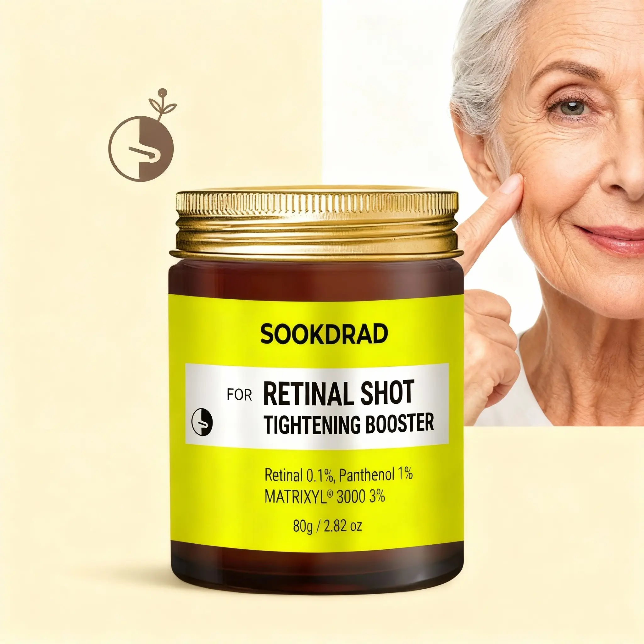 Retinaldehyde Revitalizing Firming Cream, 0.1% Retinaldehyde + Panthenol, Smooth Moisturizer, Face Care, 80g, Gentle on Sensitive Skin