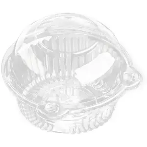 Cupcake Holders Individual,50 PC Cupcake Containers Disposable Clear Plastic Single Muffin Dome Holders Cases Individual Cupcake Boxes Bulk (white, 50 pcs)
