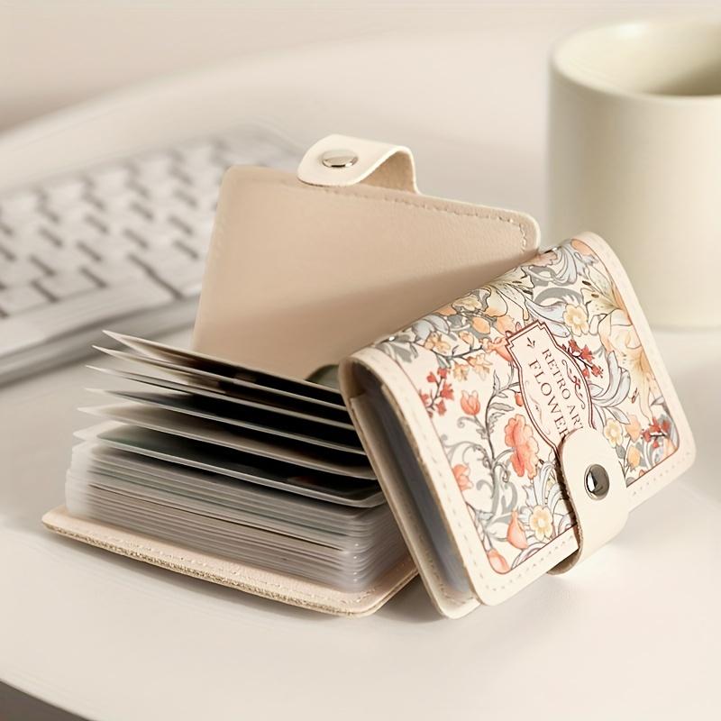 Women's Credit Card Holder Multi-Card Slot Card Holder Women's Exquisite Large Capacity Multi-Card Slot Compact Card Wallet Driver's License Integrated Bag Business Card Holder ID Card Holder