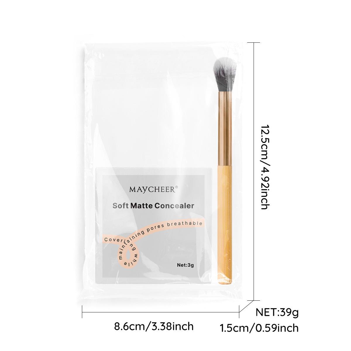 2 Single-Shade Soft Matte Concealer Palettes & 1 Makeup Brush - High Coverage, Crease-Free & Non-Clogging, Portable Design. Effortless Application: Dab, Blend & Touch Up. Suitable for All Skin Tones, Great for Travel & Everyday Makeup