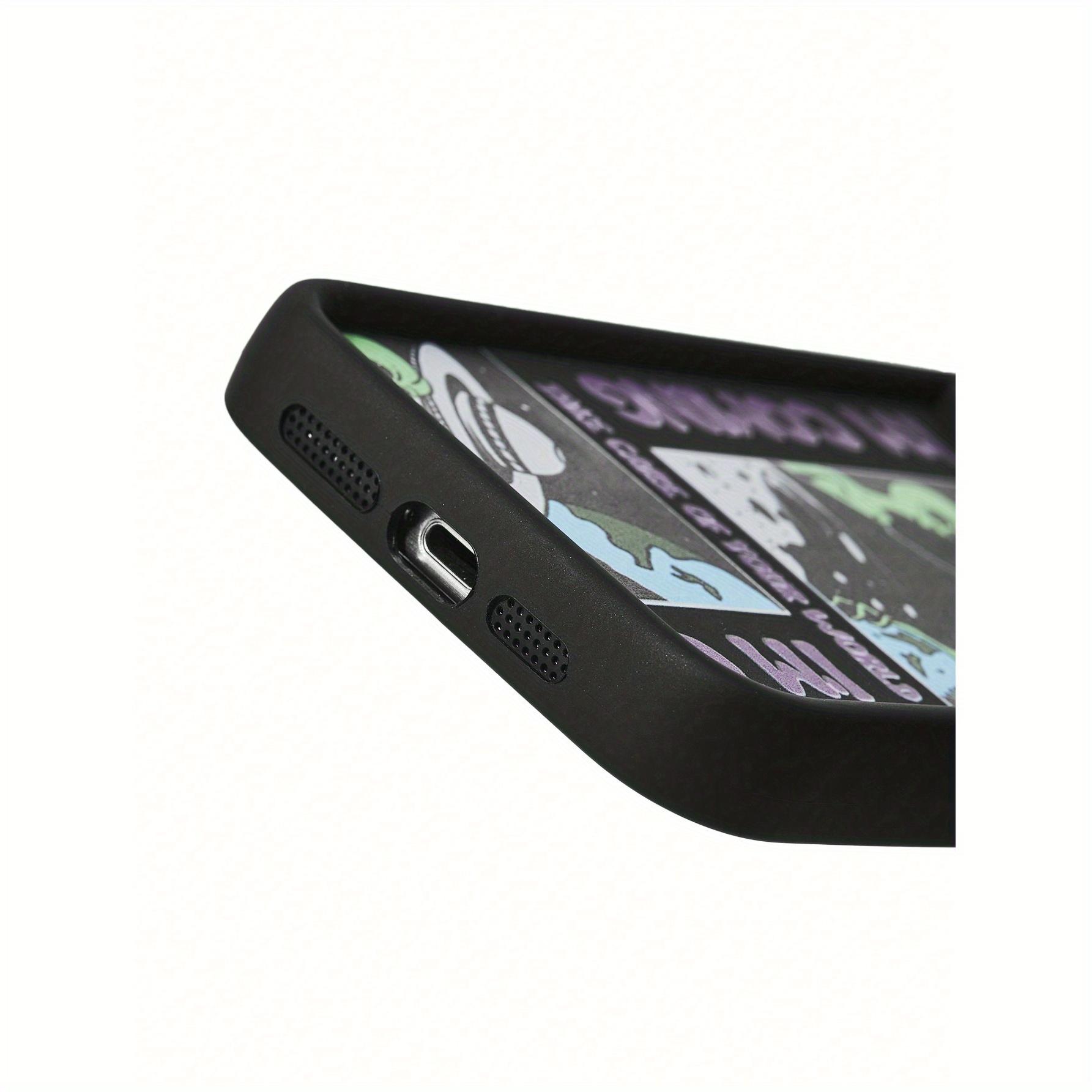 Phone case: Alien Spaceship Black High Bamboo Anti-Fall Shockproof Protective Phone Case Suitable for  iPhone 17 E Air Pro ProMax iPhone16 15 14 Plus 13 12 Mini 11 X XS XR