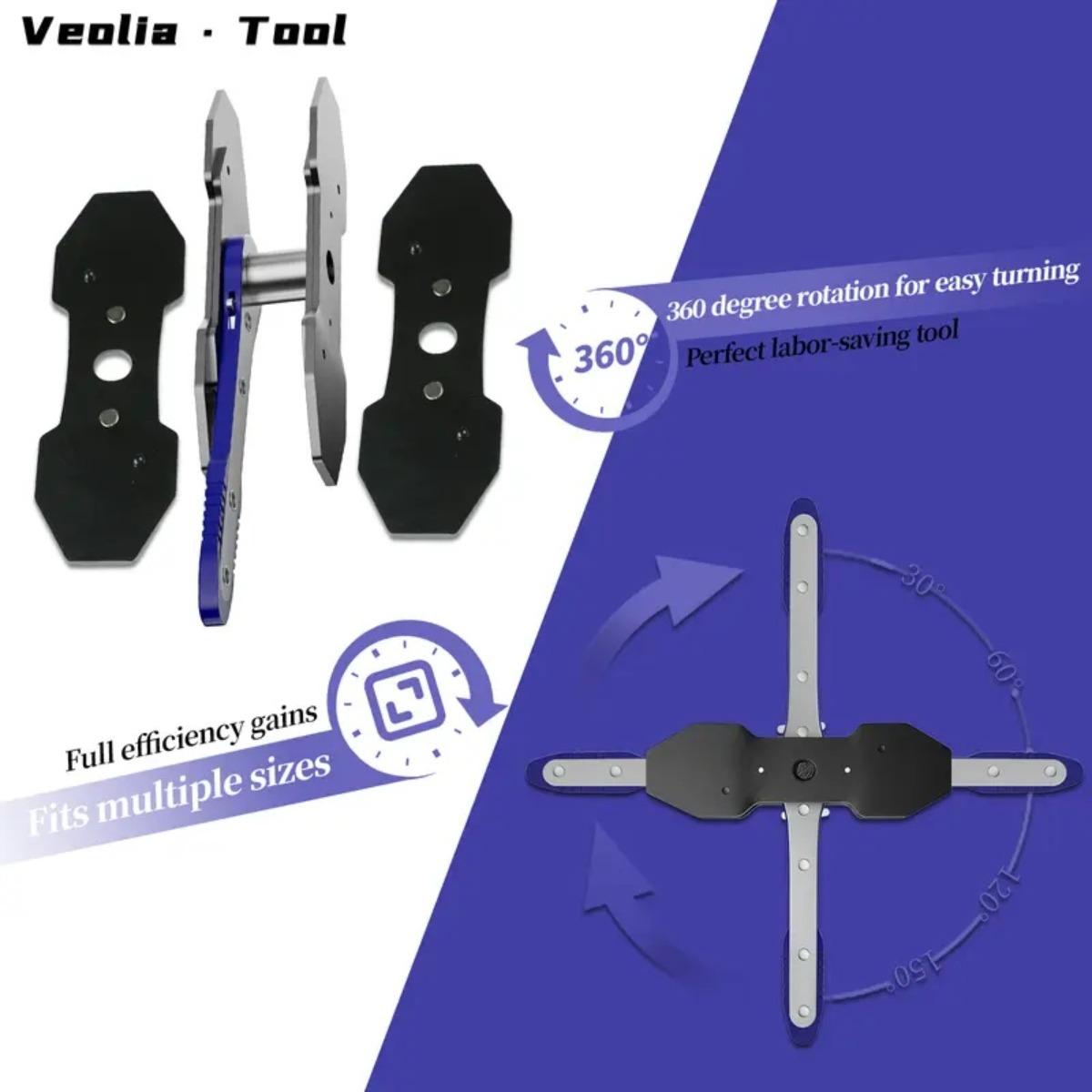 Brake Caliper Piston Press Tool for Single, Dual & Quad Piston Disc Brakes – 360° Rotating Ratchet Wrench, Effort-Saving Automotive Brake Repair Tool for Car Maintenance