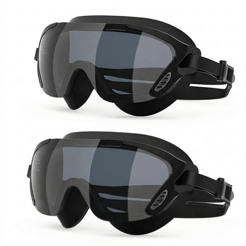 2 Pack Mirrored Large Frame Swimming Goggles Anti-Fog UV Protection Leakproof Swim Eyewear for Men and Women