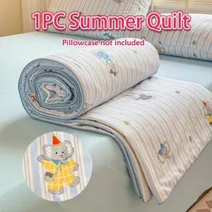 New Ab Version Lightweight Luxury Print Blanket, Breathable Naked Sleep Essential, Soft Touch, All-Season Use