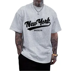 VIPWOLF Men's Y2K Letter Graphic Tee Shirt Casual Short Sleeve Crew Neck Cool Baggy Summer Shirts