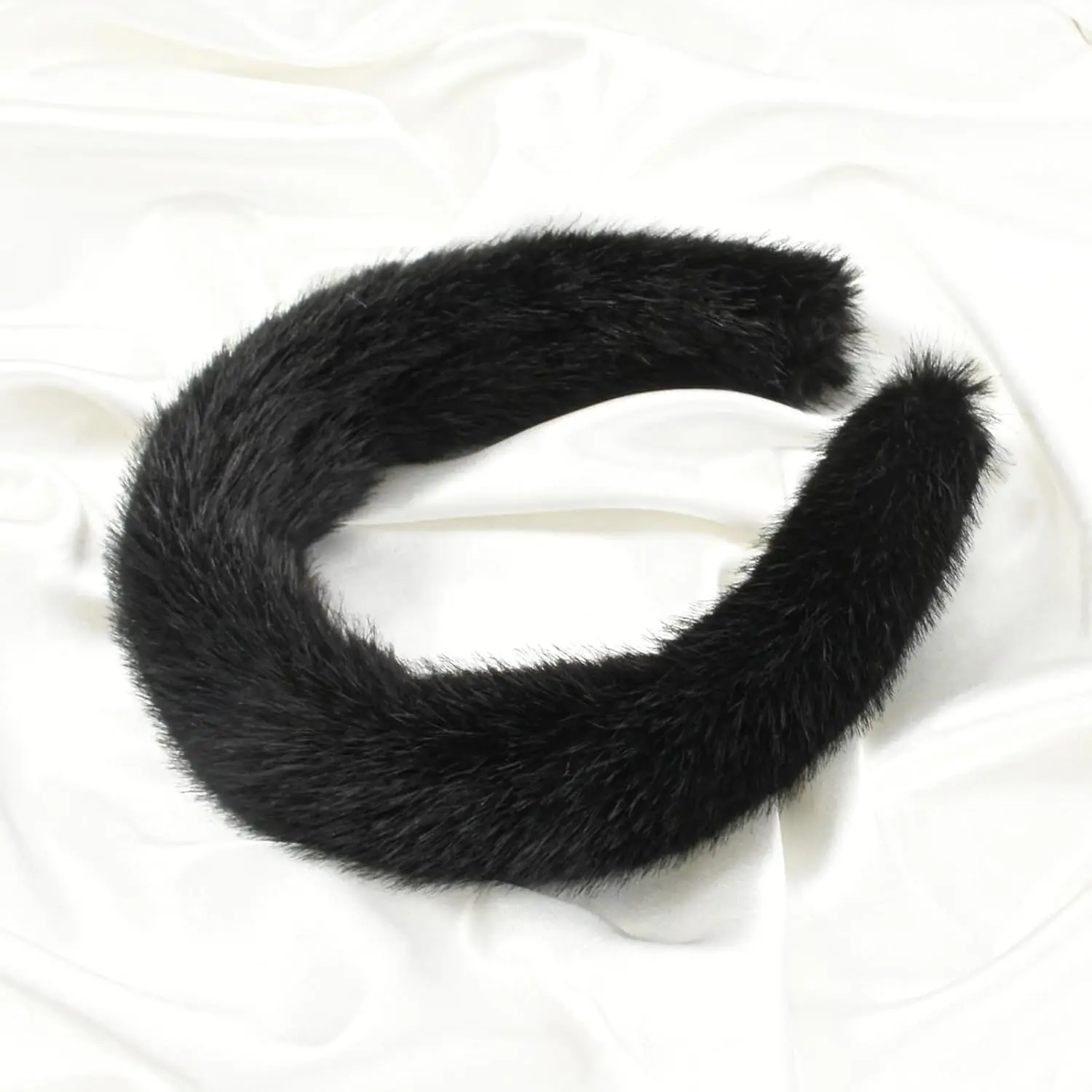 Faux  Headband, Soft Headbands for Women Girl, Non-Slip Fashion Hairbands Hair Accessories (Black)