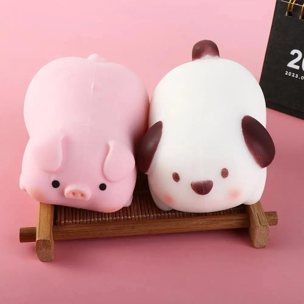 Slow Rebound Squeeze Pig Dog Toy Flexible Material Pig/Dog Slow Rebound Rising Animal Toy Animal Funny Stress Vent Toys
