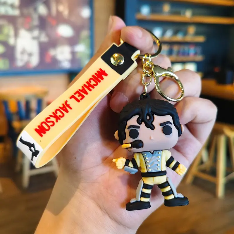 Michael Jackson Keychain 2026, Classic Dance King Pendant, Fashion Singer Key Ring, Unisex Creative Gift, Stylish Accessory