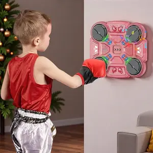 Music Boxing Machine, Training boxing equipment, Smart Boxing Trainers, Interactive Boxing Trainer, LED Upgraded Version, Adjustable Speed, Wall-Mounted Target, Smartphone Connectivity & USB Rechargeable Fun for Kids 6-12 Lights flash on hits