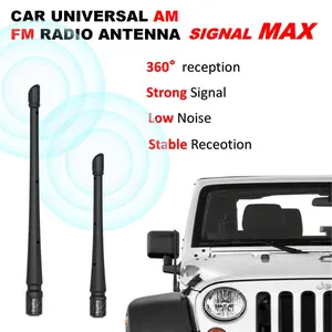 7.8/12.9inch Car Fm/am Antenna, Rubber Material, 360 Signal Reception, Compatible with Ford, Toyota, Honda, Nissan, Dodge, Chevrolet, Jeep, Gmc, Trucks, Motorcycles