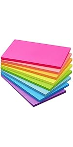 Sticky Notes 1.5x2 inch Bright Colors Self-Stick Pads 8 Pads/Pack 100 Sheets/Pad Total 800 Sheets