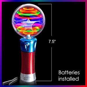 Spinning Light Up Magic Wand Toy – LED Light Up Sensory Spinner for Kids.Perfect Party Favors, Classroom Prizes & Autism-Friendly Gift.Mesmerizing Visual Fun!