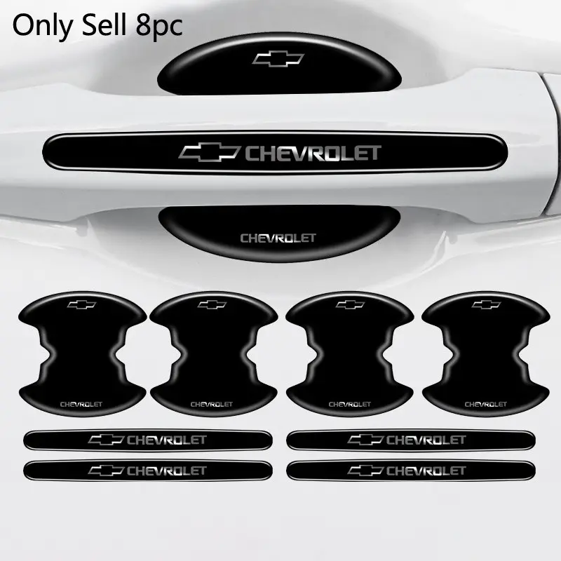 8pc Car Stlying Door Handle Bowl Anti-scratch Protective Stickers For Chevrolet Aveo Captiva Cruze Equinox Impala Lacetti Spark Sonic Tahoe Accessories
