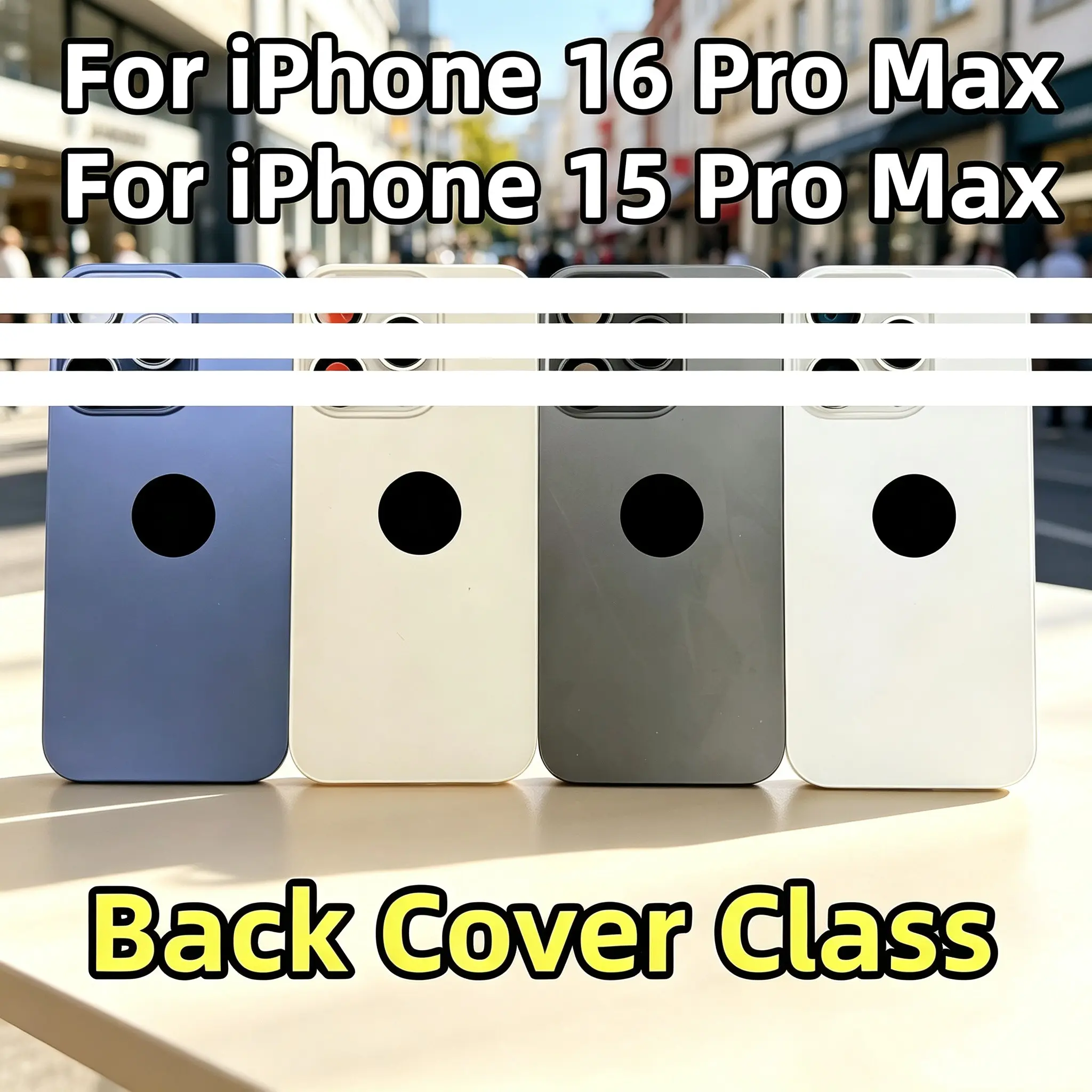 1pc Rear Back Glass for iPhone 15 16 Pro Max Back Cover Glass
