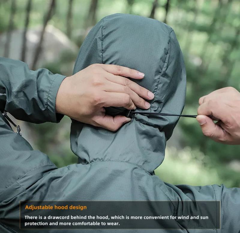 Kyn Apparel Men's Breathable Sun Protection Clothing, Tactical Windbreaker, Sports Coat, Tactical Hoodie, Outdoor, Summer