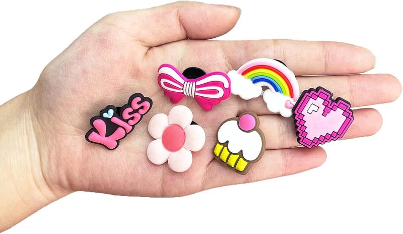 35,50 Pcs Random PVC Shoe Charms,Garden Shoes Cute Shoe Charms Wristband Bracelet Decoration with Different Designs Shape for Girls,Boys and Adult Party Gift Footwear Bedroom Dragon Star Wing Kindle Charms Set